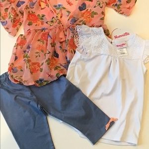 Nanette kids 3 pieces floral matching set.